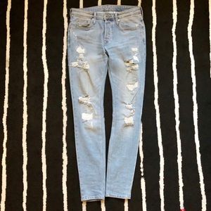 H&M Super Skinny Distressed Jeans